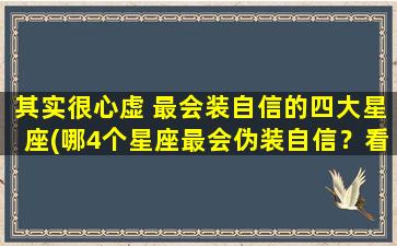 其实很心虚 最会装自信的四大星座(哪4个星座最会伪装自信？看完我有点小心虚)